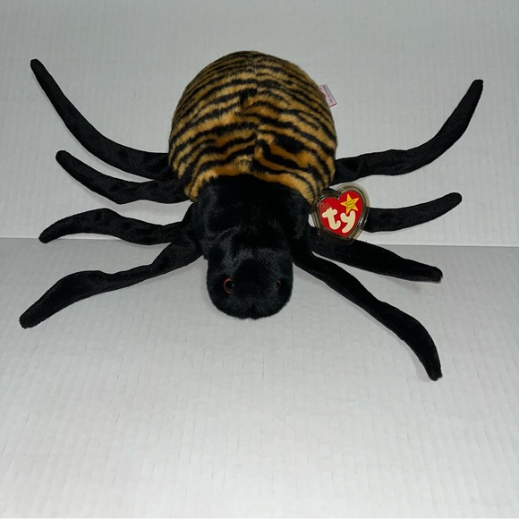 Ty Other - TY Original Beanie Buddy Spinner the Spider Tiger‎ Striped Body Plush